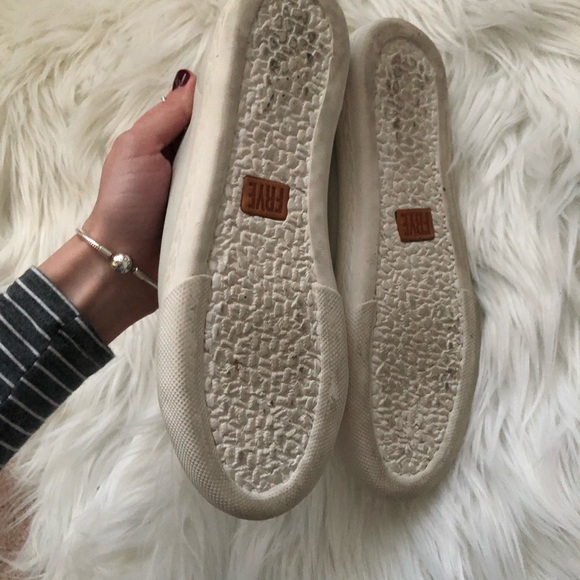 Frye Mindy Low Lace Leather Sneakers Size 6 - Picture 3 of 6